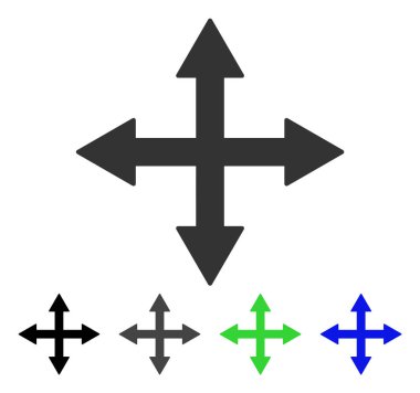 Quadro oklar düz simgesi