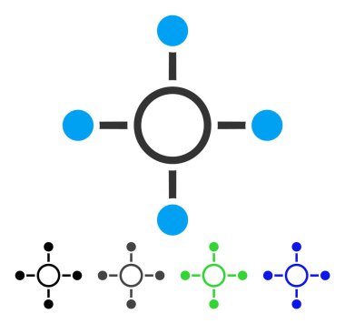 Radyal yapısı düz simgesi