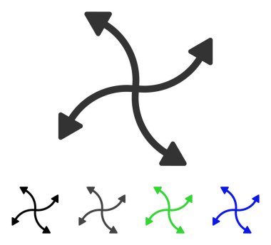 Oklar düz simgesi girdap