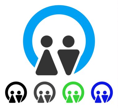 Evlilik düz simgesi