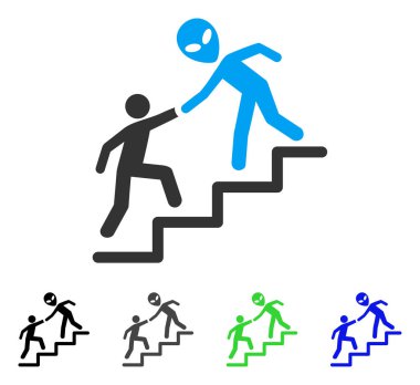 Yabancı eğitim yardım düz simgesi