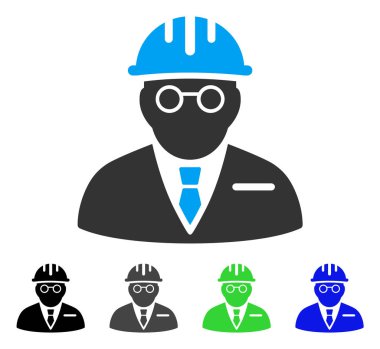 Kör mühendis düz simgesi