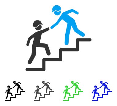 İş yardım düz simgesini Oluşturucu