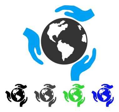 Toprak koruma düz simgesi