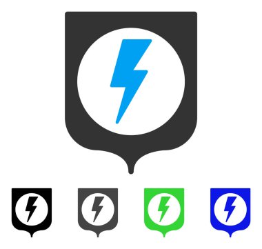 Elektrik koruma düz simgesi