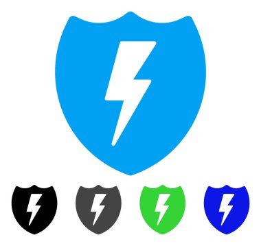 Elektrik kalkan düz simgesi