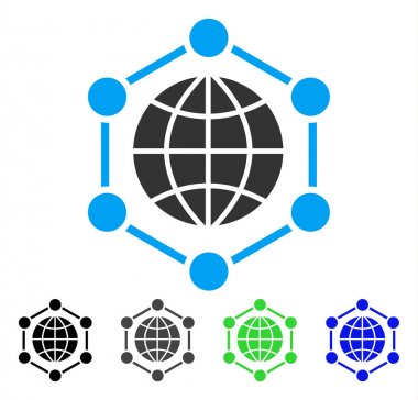 Genel çerçevesi düz simgesi