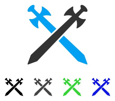 Ortaçağ kılıç düz simgesi