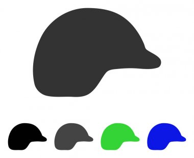 Motosiklet kask düz simgesi