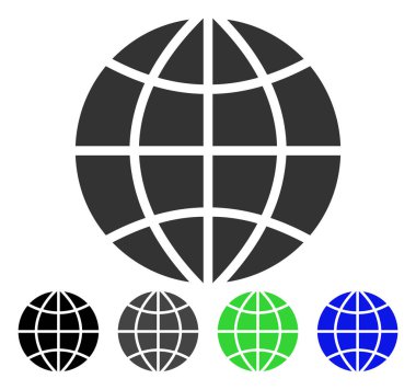 Gezegen dünya düz simgesi