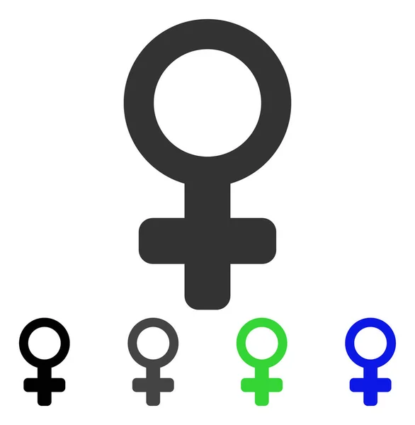 Venus Symbol Flat Icon — Stock Vector