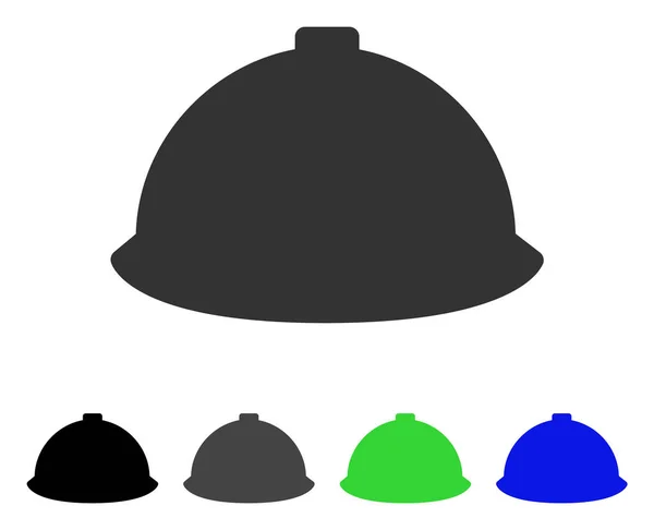 Bouwer helm platte pictogram — Stockvector