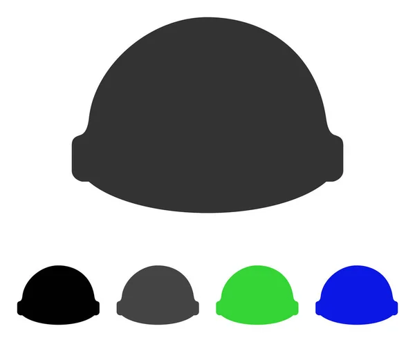 Builder Helmet Flat Icon — Stock Vector