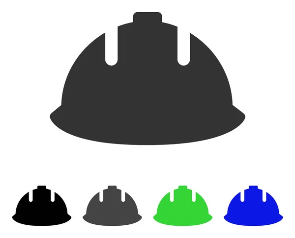 Bouwer helm platte pictogram — Stockvector