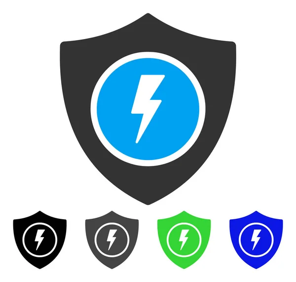 Elektrische Guard platte pictogram — Stockvector