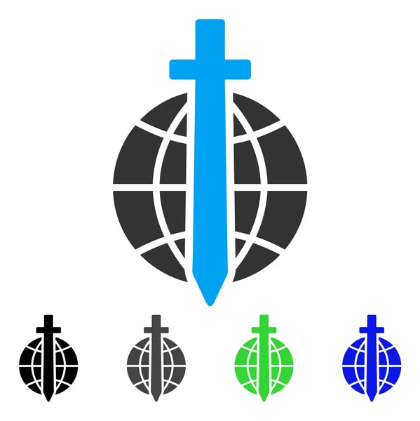 Global Guard Flat Icono — Archivo Imágenes Vectoriales