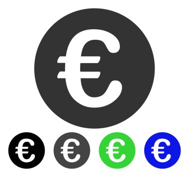 Euro para düz simgesi