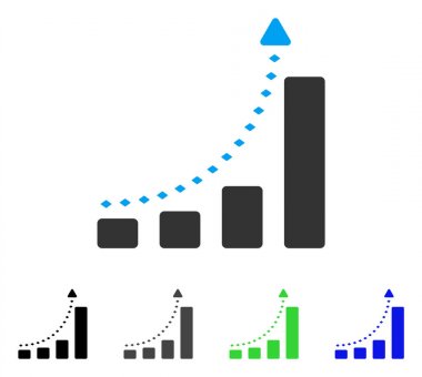 Çubuk grafik olumlu Trend düz simgesi
