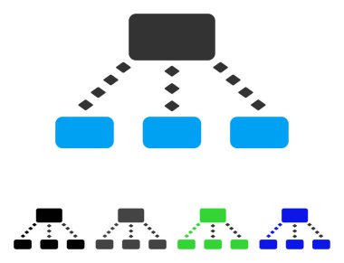Noktalı düzeni düz simgesi