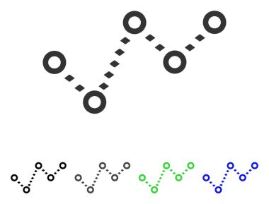 Noktalı Trend düz simgesi