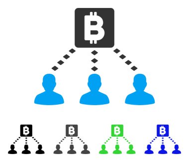 Bitcoin alıcı düz simgesi