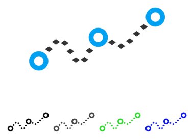 Noktalı grafik düz simgesi