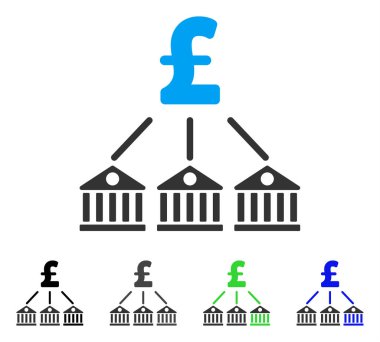 Banka Lirası giderleri düz simgesi