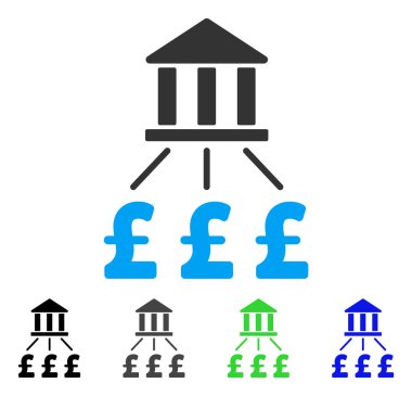 Banka Pound ödeme düz simgesi