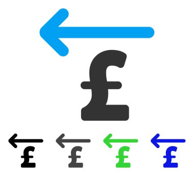 Cashback Lirası düz simgesi