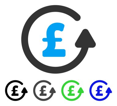 Ters ibraz Lirası düz simgesi