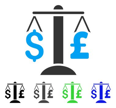 Doları Lirası denge düz simgesi