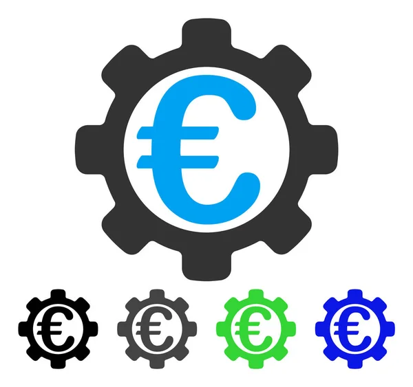 Euro Payment Options Flat Icon — Stock Vector