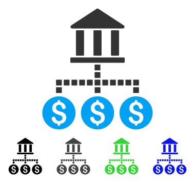 Banka Fişleri Paraya Çevirme düz simgesi