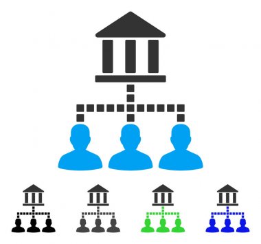 Banka istemcilerinin düz simgesi