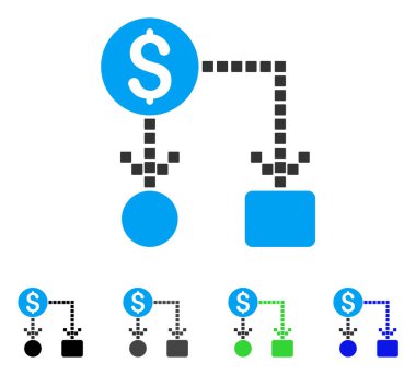 Nakit akışı düz simgesi