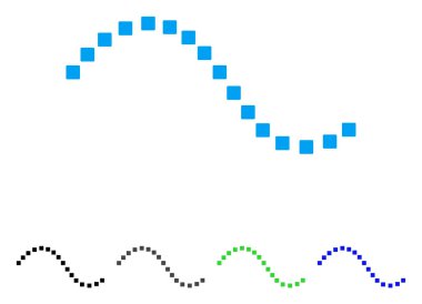 Noktalı işlevi satır düz simgesi