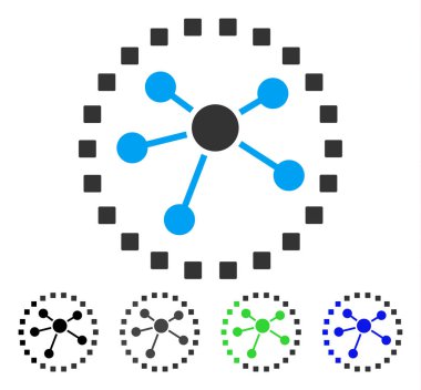 Bağlantılar diyagramı düz simgesi