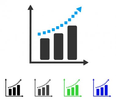 Olumlu Trend düz simgesi