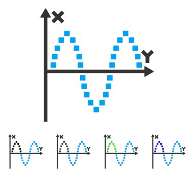 Sinusoid arsa düz simgesi