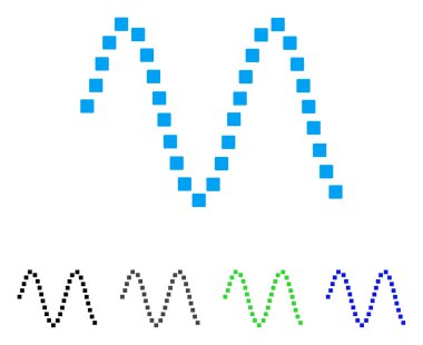 Sinusoid düz simgesi