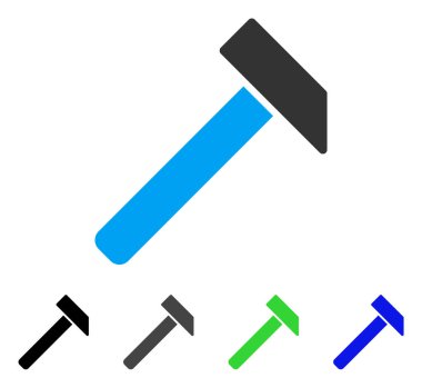 Çekiç düz simgesi