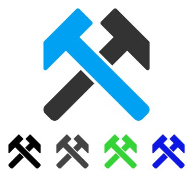 Çekiç düz simgesi