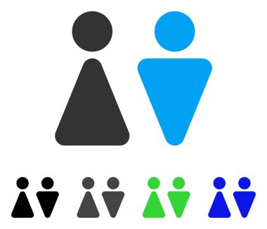 WC kişi düz simgesi