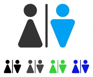 WC kişi düz simgesi