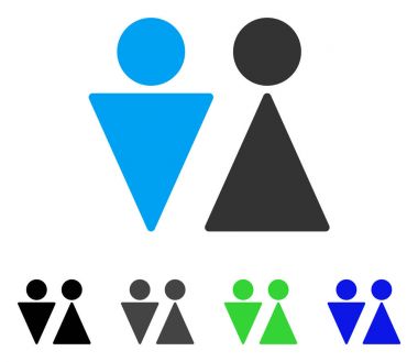 WC kişi düz simgesi