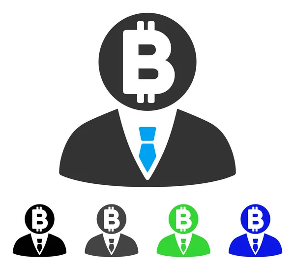 Bitcoin Yöneticisi düz simgesi — Stok Vektör