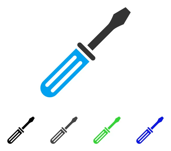 Отвёртка Плоская икона — стоковый вектор