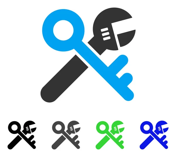 Sicherheitswerkzeuge flaches Symbol — Stockvektor