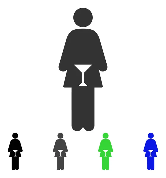 WC Woman Flat Icon — Vector de stoc