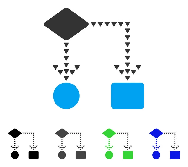 Algoritmo Diagrama de flujo Icono plano — Vector de stock